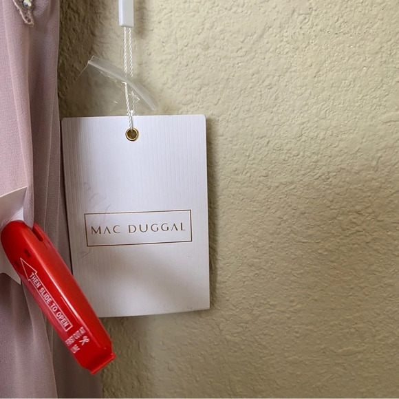 NWT Mac Duggal 20264 Applique Cap Sleeve Bodice Flowy Vintage Lilac Dress size 4 - Picture 16 of 16